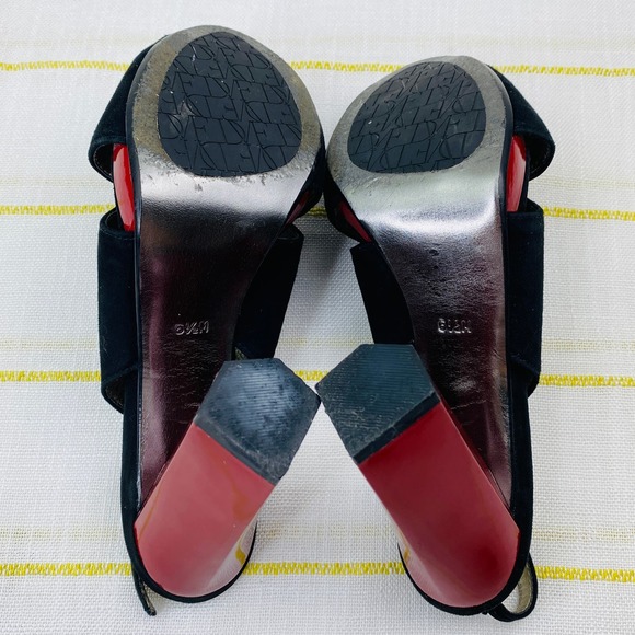 Diane Von Furstenberg Marlene Platform Peep Toe Slingback Heels Womens 6.5 Luxe - Picture 12 of 12